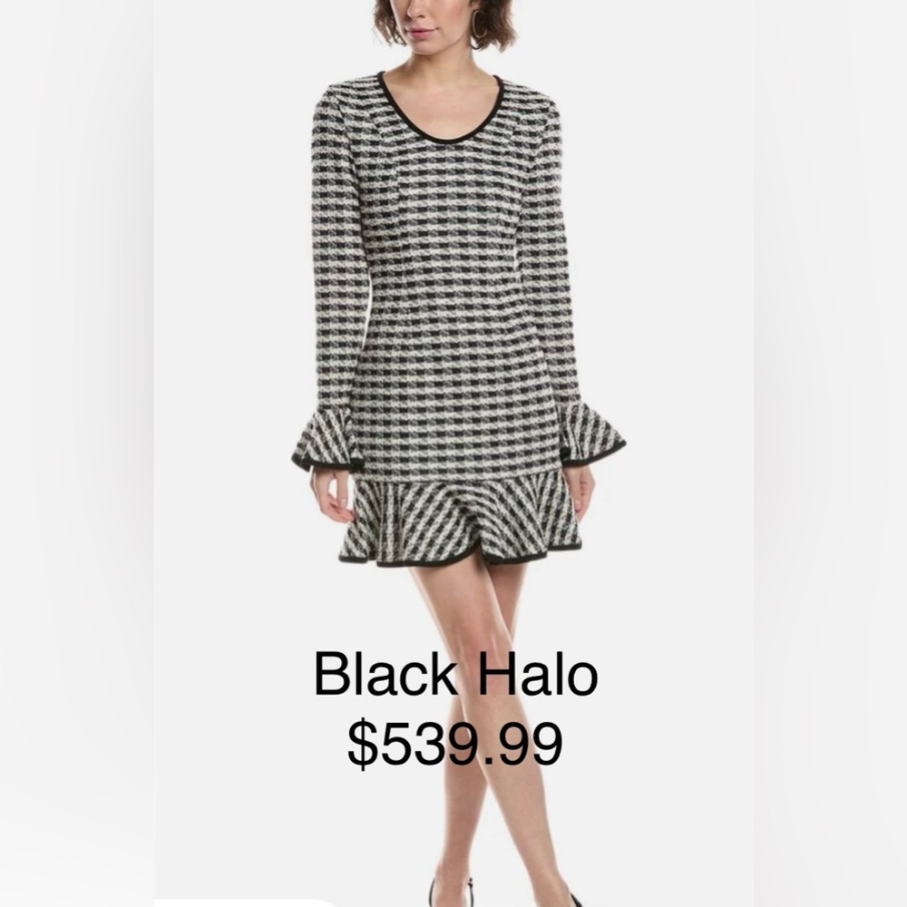 NWT Black Halo Kiara Mini , Long Sleeve 👗 Retail $539.99 PTP 18.5”